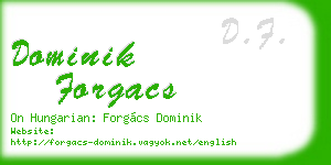 dominik forgacs business card